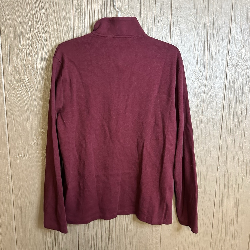 Calvin Klein Men's Liquid Touch 1/4 Zip Birdseye Pullover Sweatshirt Deep Lava L - Picture 6 of 6